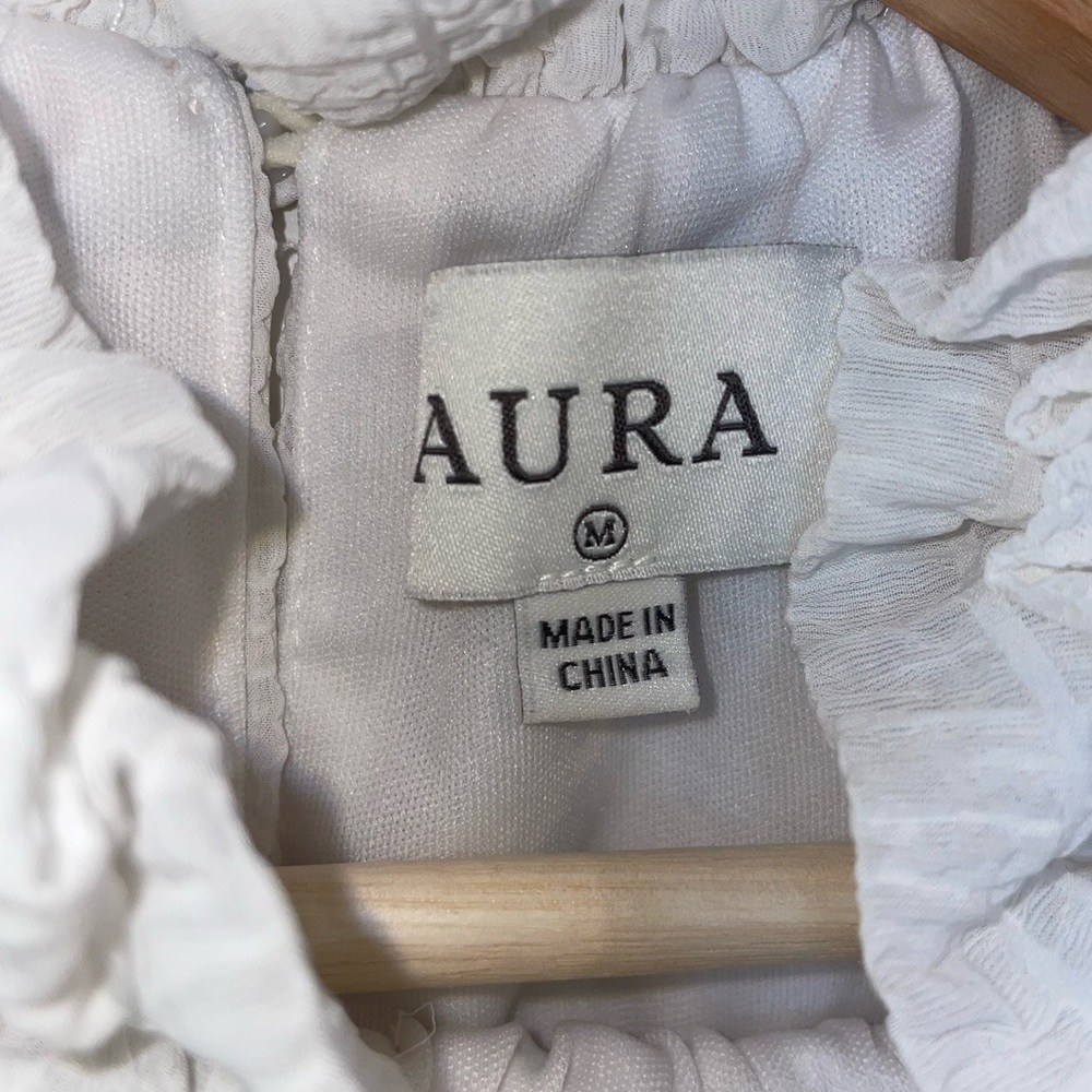 Aura Cream Sleeveless Mini Swing Dress size medium - Picture 5 of 6